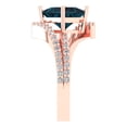 thumbnail image 3 of 2.3075 ct Princess Cut Natural London Blue Topaz Solitaire with Simulated Diamond Accents 14K Rose Gold Womens Engagement Ring, 3 of 5