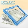 thumbnail image 6 of Allytechgroup Shockproof Case with Screen Protector for Samsung Galaxy Tab A7 10.4" 2020 SM-T500/T505/T507, Rugged Bumper Anti-Scratch Kickstand Shoulder Strap Kids Friendly Case Cover, Skyblue, 6 of 9
