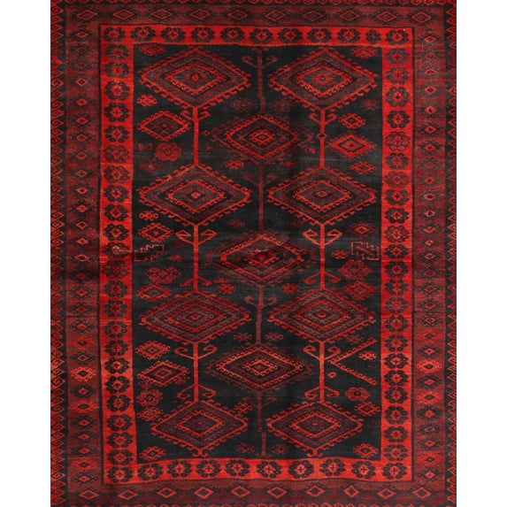 Ahgly Company Indoor Rectangle Traditional Red Persian Area Rugs, 4' x 6'