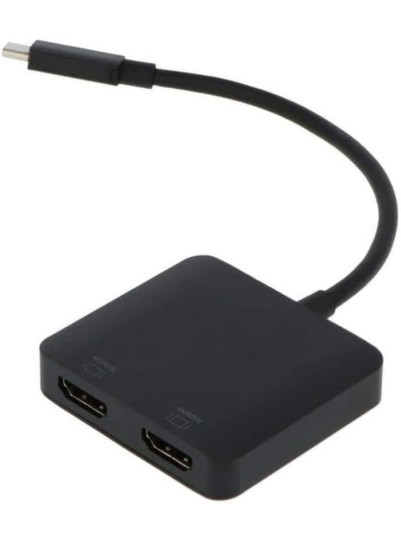 VisionTek USB-C to HDMI x2 Adapter, Black