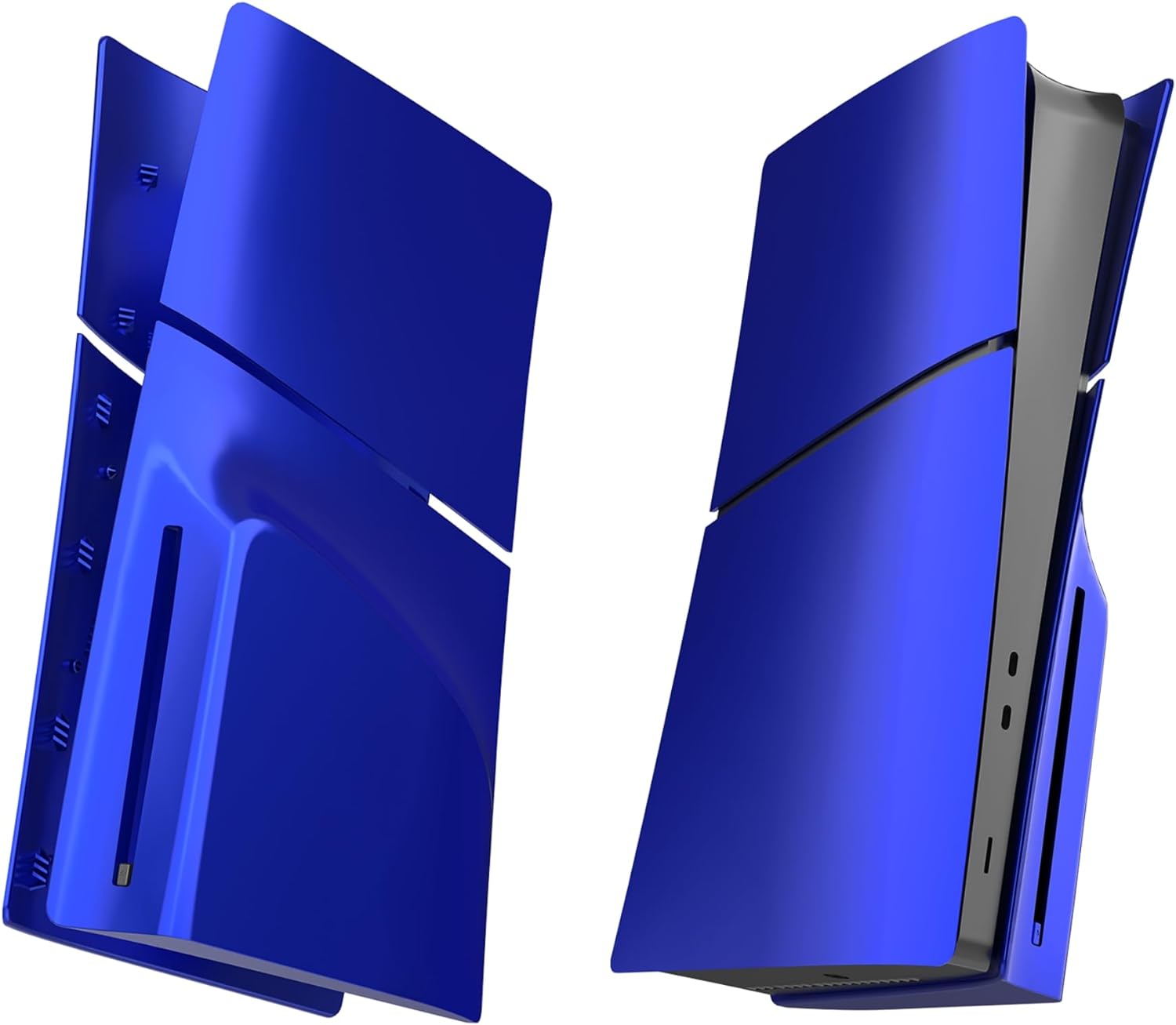 Disc Edition Cover Plates for PS5 Slim Console, Shell Panels Compatible with Playstation 5 Slim Accessories Protective Replacement Faceplate (Cobalt Blue)