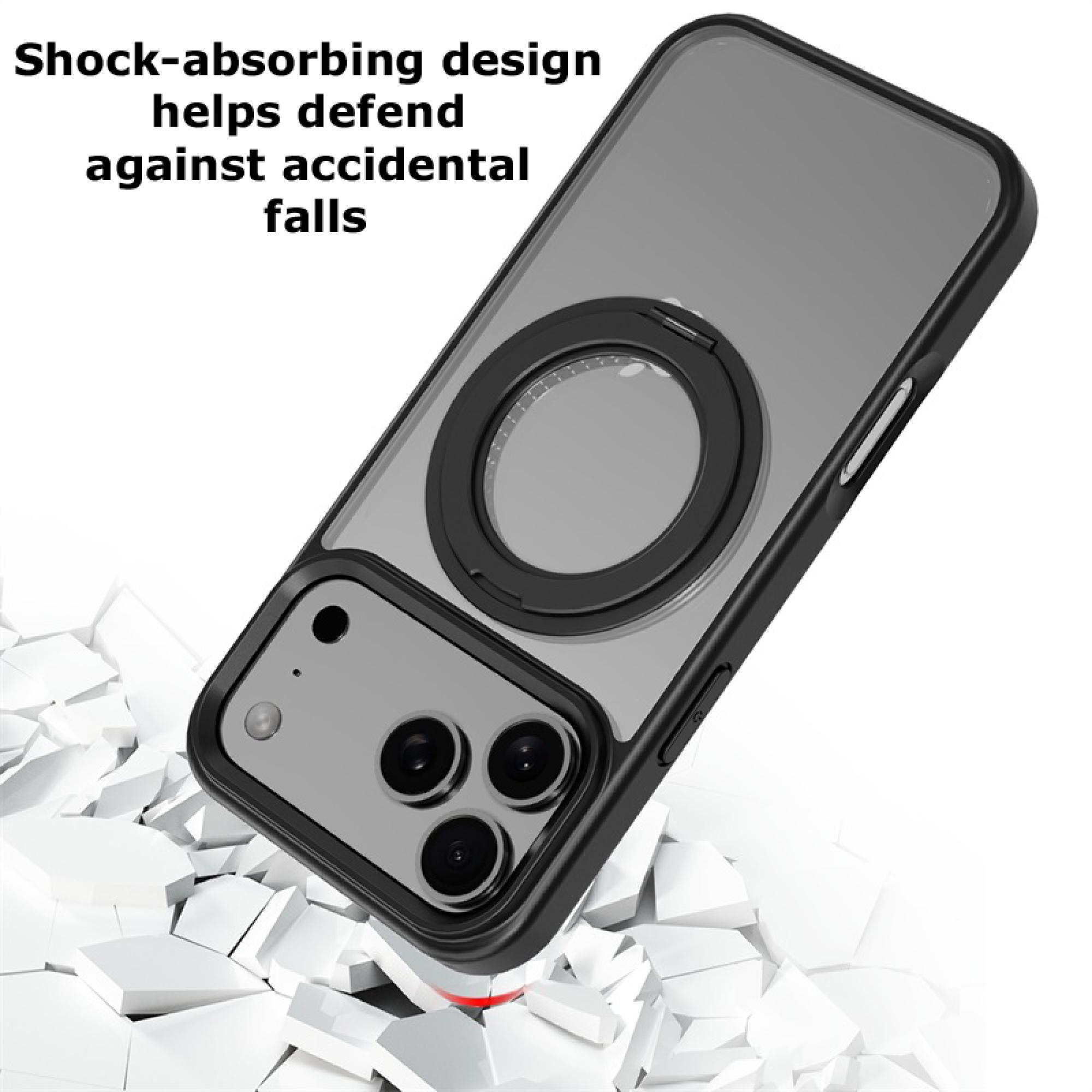 3-in-1 iPhone 17 Pro Max Protection Bundle – 3-Pack Tempered Glass Screen Protectors, Camera Lens Protector & 360° Ring Stand Case