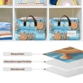 thumbnail image 6 of Collapsible Storage Bins Fabric Shelf Baskets with Handles Closet Organizer Wood Hoods and Wave 16.9x11.4x7.7, 6 of 8