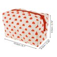 thumbnail image 2 of Unique Bargains 1 Pc Lady Portable Make Up Organizer Case for Travel White Red Polyester, 2 of 6