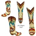 thumbnail image 4 of Urbalabs Western Cowboy Boot Southwestern Indian Geko Lizard Flower Vase Decorative Cowboy Boots Vases Home Office Rustic Decor Country Living Wedding Centerpiece, 4 of 7