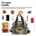 thumbnail image 7 of Herdesigns Cat Insulated Lunch Bag for Women Men Adults Large Reusable Lunch Box Flower Leakproof Cooler Tote Bags with Adjustable Shoulder Strap, 7 of 7