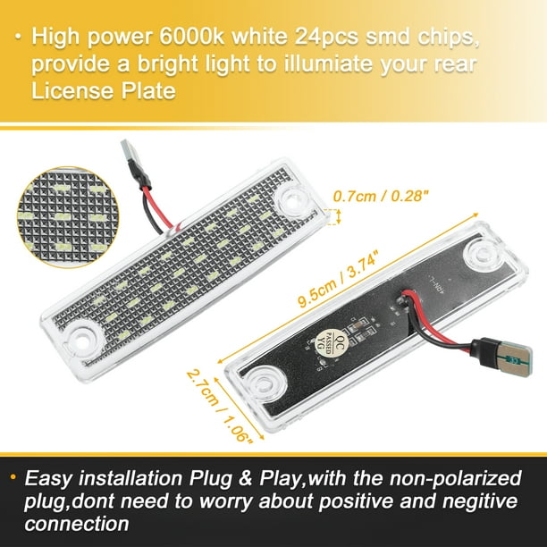 2pcs LED License Plate Light Lamp Assembly for Toyota 4Runner 1996