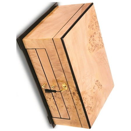 Birdseye Maple Jewelry Box - Birdseye Maple Lacquered Wood 3 Level Jewelry Box Designer Jewelry by Sweet Pea