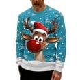 thumbnail image 3 of gcong Santa Christmas Sweaters for Men 2025 Funny Christmas Sweatshirts Crewneck 3D Printed Xmas Holiday Pullover Shirts for Couple, 3 of 5