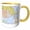 Yellow/White, variant on 3drose, Image of Rhode Island Topographic Map with Flag, 11oz Two-tone Green Mug