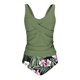 thumbnail image 5 of Traje de baño de bikini de verano con estampado de moda para mujer, con cojín en el pecho y sin soporte de acero, sin espalda, con tirantes, de nailon., 5 of 5