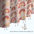 thumbnail image 6 of Pink Boho Bohemia Rainbows Hearts Stars Pattern Shower Curtain 36"x72" ,Bathroom Decorative Shower Curtains Set with 12 Hooks,Modern Waterproof Washable Shower Curtain, 6 of 6