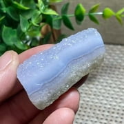 EOEMY 50-80G Aaa Natural Blue Lace Agate Druzy Geode Quartz Crystal Specimens Gemstone