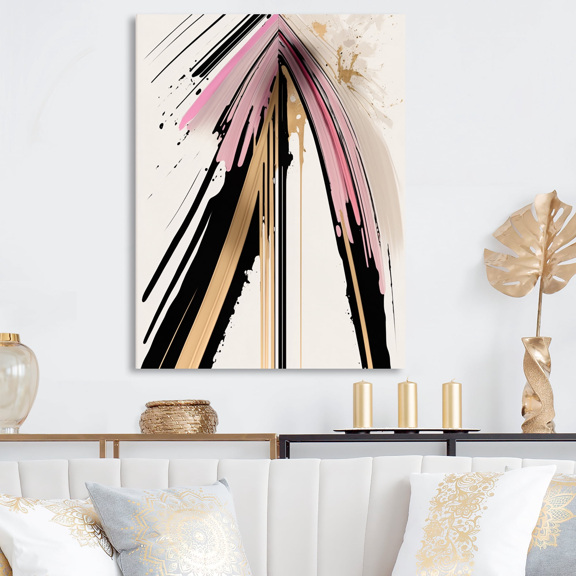 Designart Abstract Geode Painting II Canvas Wall Art