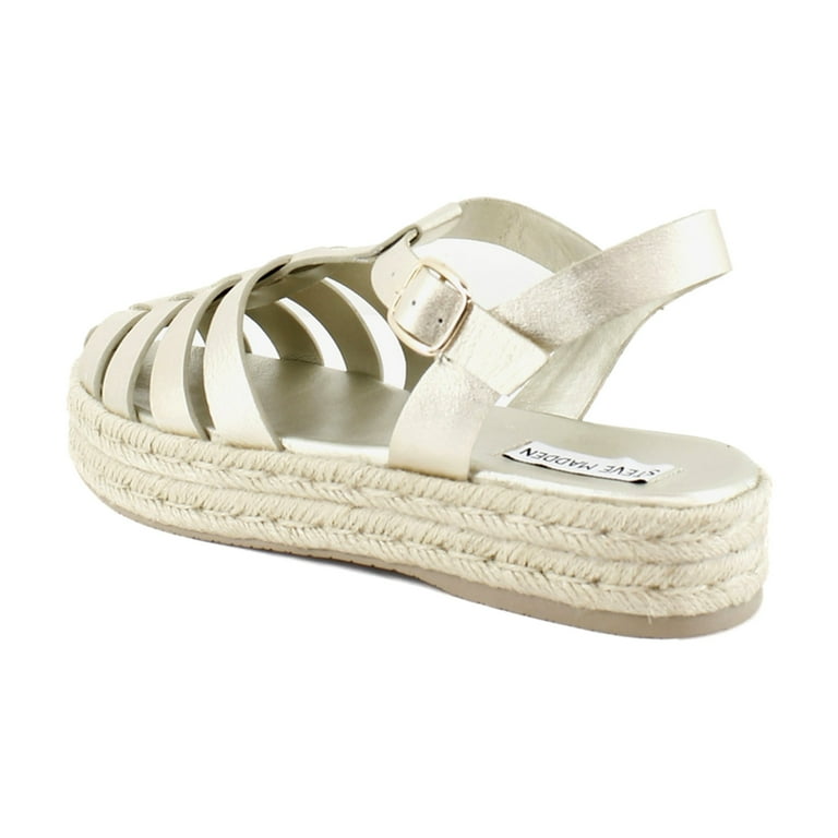 Steve Madden Marlin Women's Sandals Gold Leather Size 6 M