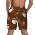 thumbnail image 3 of Kdxio Sloths Need More Coffee Print Men'S Swim Trunks With Compression Liner 7 Inch Inseam Quick Dry Swim Shorts, 3 of 7