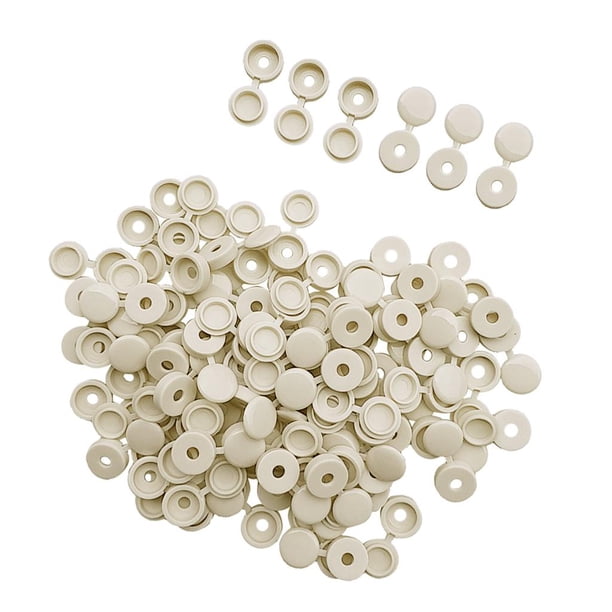 100 piezas / juego de tapa de tornillo con s para el hogar del automóvil - rosa, 6,2 mm 4.1mm Beige Sharpla Cubierta de tornillo con bisagras