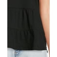 thumbnail image 4 of Time and Tru Women's Short Sleeve Peplum T-Shirt, 4 of 5