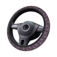 thumbnail image 4 of Elastic Steering Wheel Cover, purple cool trendy Leopard print Stretch Thickening Car Steering Wheel Cover Women Men, Steering Wheel Protector Universal 15 in, 4 of 7