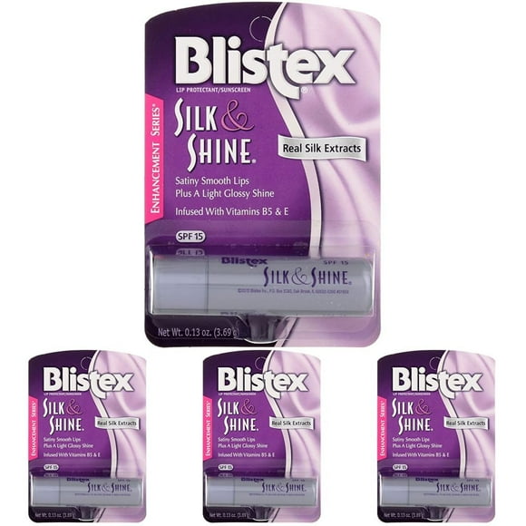 Bálsamo protector labial Blistex Silk & Shine SPF 15 3,7 ml (x4)