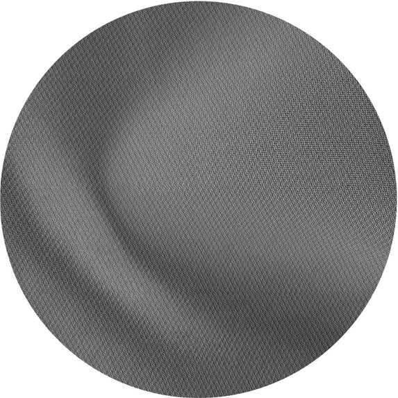 Ahgly Company Machine Washable Indoor Round Transitional Gray Area Rugs, 4' Round