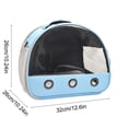 thumbnail image 3 of Bolsa de transporte para mascotas pequeña | Mensajero de hombro de tela Oxford portátil con almohadilla extraíble | Ventana frontal transparente | Bolso de viaje ventilado para gatos y perros, 3 of 6