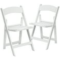 thumbnail image 3 of Emma + Oliver Folding Chair - White Resin – 2 Pack 1000LB Weight Capacity Event Chair, 3 of 15