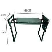 Heavy Duty Foldable Gardener Stool Upgraded Garden Kneeler and Seat w/Thicken & Widen Soft Kneeling Pad-2 Tool Pouches for Outdoor Gardening, Fishing