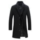 thumbnail image 1 of Abrigo clásico de lana para hombre, talla grande, cálido, de invierno, con una sola botonadura, largo, informal, ajustado, s202412241053, 1 of 4