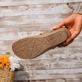 thumbnail image 5 of ShiShine Womens Open Toe Flat Slide Sandals Dual Strap Suede Upper Slip On Casual Beach Shoes, 5 of 9