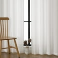 thumbnail image 3 of OVZME Bethany Ivory Light Filtering Textured Curtains, Extra Long Faux Linen Drapes, 2 Panels, 40 x 96 Inches, 3 of 5