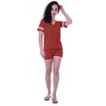 thumbnail image 4 of Moomaya Ensemble de Nuit Uni pour Femmes avec Shorts, Vêtements de Nuit en Coton, 2 Pcs Chemises de Nuit, 4 of 7