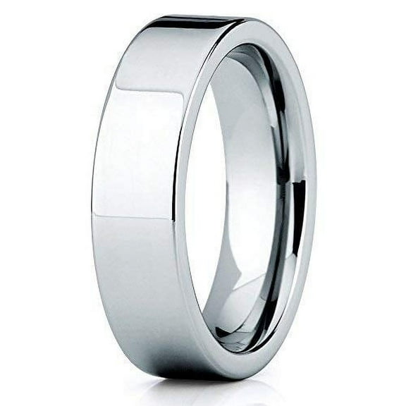 6mm Flat Tungsten Ring Silver Tungsten Ring Tungsten Carbide Ring Scratch Resistant (6)