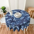 thumbnail image 6 of Camouflage Blue Tablecloth Round 60 Inch Table Cloth Cover Mat Holiday Party Decoration for Dining Room Home Kitchen Picnic, 6 of 6
