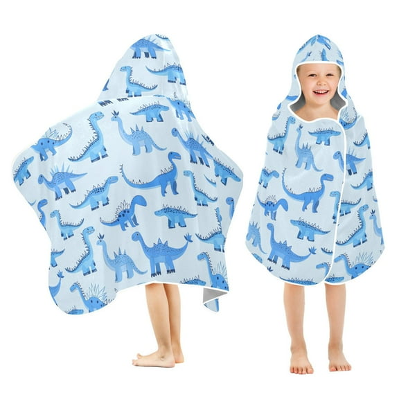 joogoo Cartoon Dinosaurs Kids Hooded Beach Towel Baby Bath Towel 23.5"x50"