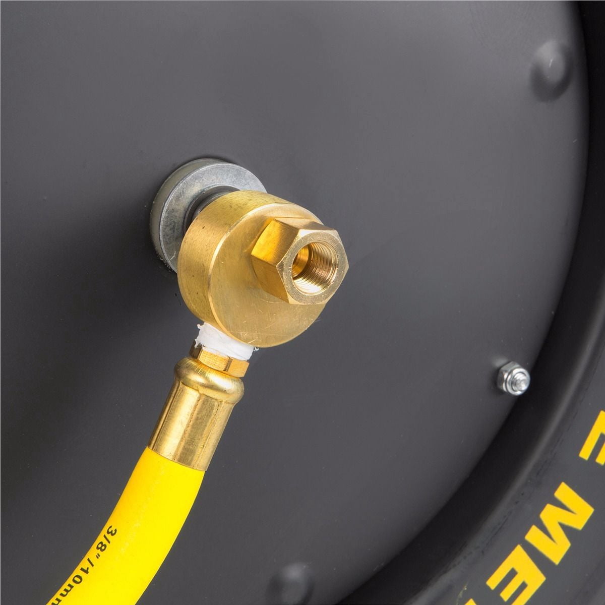Stark USA 100' Auto Rewind Retractable Reel With 3/8" x 100' Rubber Air Hose With Brass Fittings, 300PSI Burst