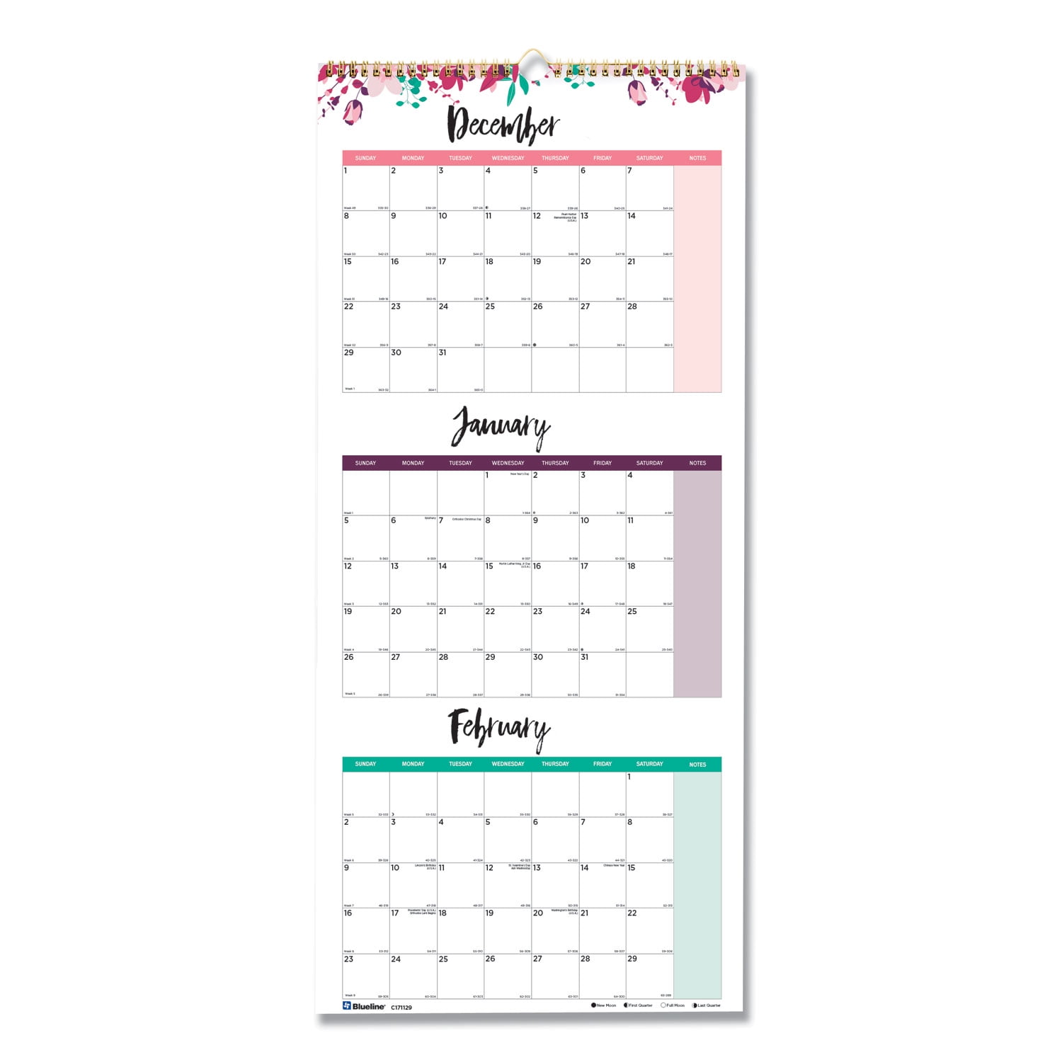 3 months calendar 2021