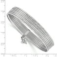 thumbnail image 2 of 14K White Gold Diamond Cut Slip On 7 Bangles, 2 of 5