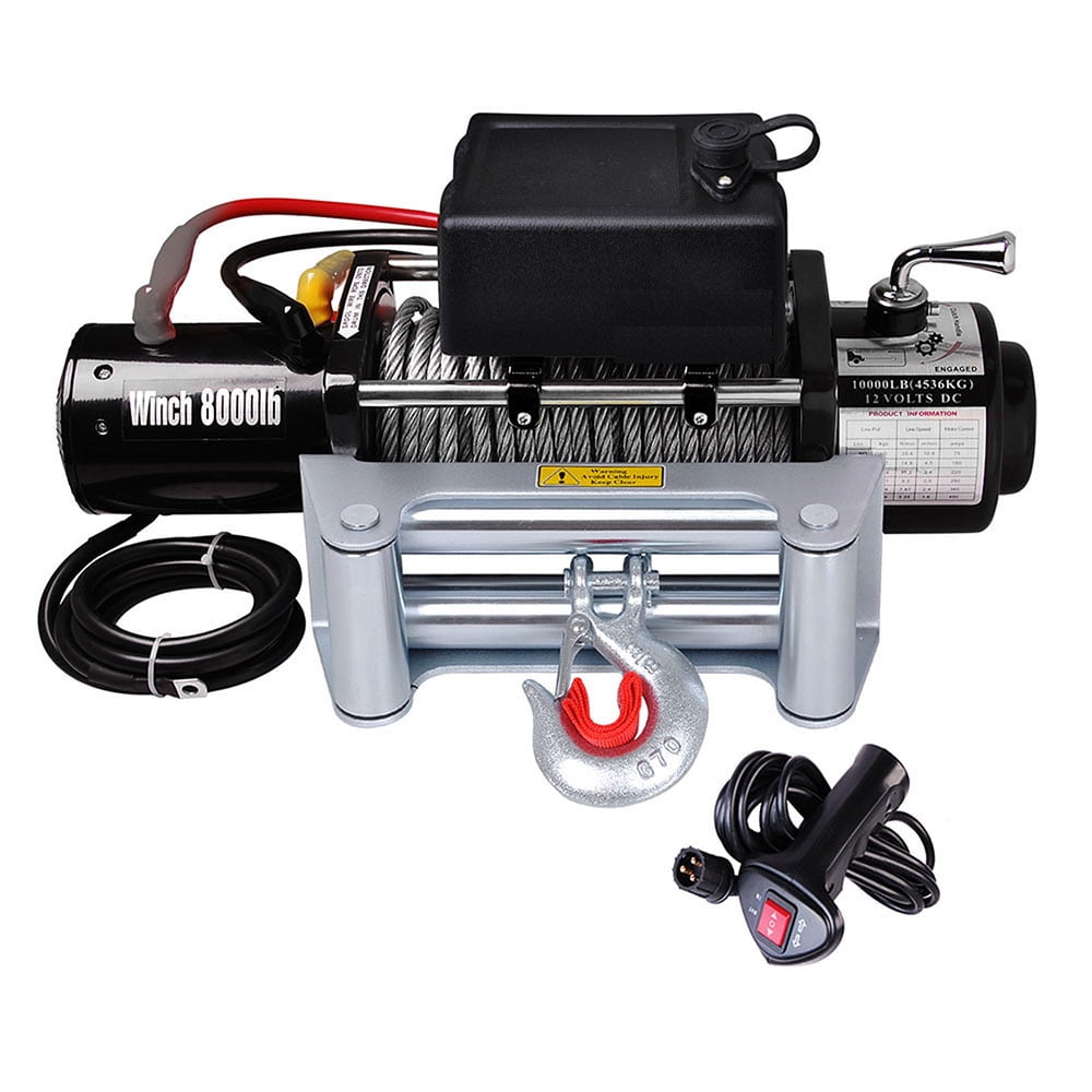 Electric 12V 3000LB Cable Winch Kit ATV/UTV Recovery Towing 