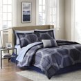 thumbnail image 3 of Madison Park MPE10-002 Essentials Rincon 9 Piece Complete Bed Set, Blue, Full, 3 of 5