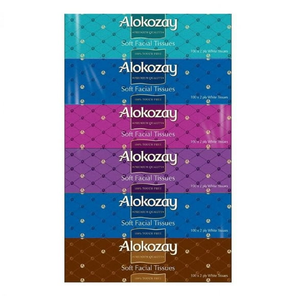 Soft facial tissues 100x2 ply - multipack of 6