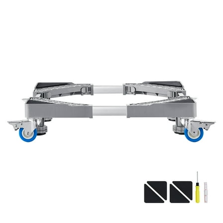 VEVOR Adjustable Washing Machine Stand Mini Fridge Stand 400 lbs Load 4 Wheels