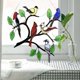 thumbnail image 1 of Glass Birds On Branch Metal Window Panel Hanging Decor Suncatcher Home Ornaments, 1 of 5