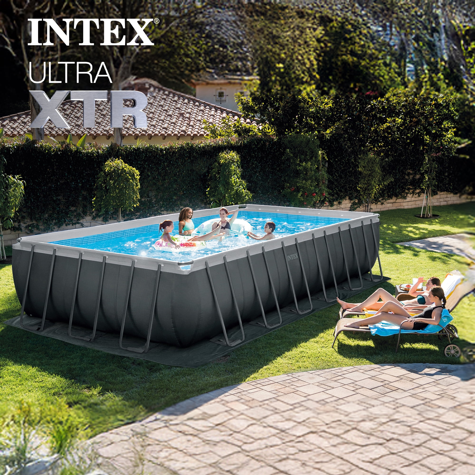 INTEX 24ft x 12ft x 52in Ultra XTR Above Ground Pool & Automatic Vacuum Cleaner