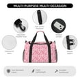 thumbnail image 4 of Honeii pink heart Print Gym Bag,Carry on Weekender Overnight Bag, Travel Duffel Bags, Personal Item Travel Bag,Tote Bag,Workout Dance Bag, 4 of 7