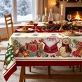 thumbnail image 4 of Antqov Christmas Table Cloth 55x70" Rectangle Winter Holiday Christmas Tablecloth Waterproof Table Cover for Party Picnic Dinner Home Decor, 4 of 6
