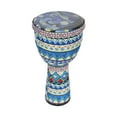 thumbnail image 1 of Tignapoo 8.5 Inch Lightweight PVC Djembe Drum with Carbon Fiber Shell, No-Tuning Required, Blue Starry Sky Design, Includes Strap for Adults & Beginners, 1 of 6