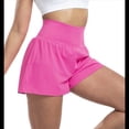 thumbnail image 2 of Pantalones Cortos Fluidos para Correr, para Mujer, para Entrenamiento, Atletismo, Gimnasio, Yoga, Cintura Alta, con Bolsillos, Verano. Rosa M, 2 of 8
