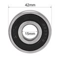 thumbnail image 4 of Unique Bargains Roulement à Billes à Rainure Profon 6302RS Simple Scellé, 15mm x 42mm x 13mm Roulements en Acier Chromé, 2pcs, 4 of 6