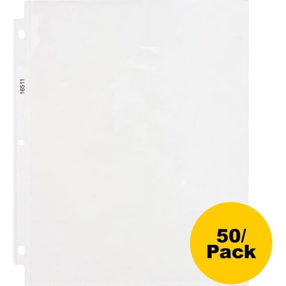 Business Source Top-Loading Poly Sheet Protectors 5 mil Thickness - For Letter 8 1/2" x 11" Sheet - Rectangular - Clear - Polypropylene - 50 / Box